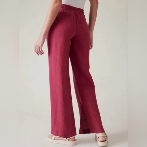 Athleta Retreat Linen Wide Leg Pant, Sz 12 - Picture 2 of 16